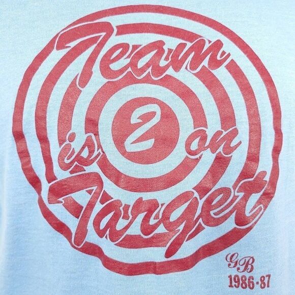 On Target T Shirt Vintage 80s 1986 1987 Bullseye Made In USA Mens Size Small - Picture 2 of 7